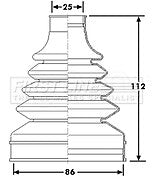 First Line - CV JOINT BOOT KIT - FCB6256 - Fits: Chrysler PT Cruiser USA