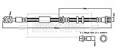 Borg & Beck - BRAKE HOSE - BBH8731 - Fits: Audi A1,Seat Ibiza IV,VW Polo