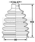 First Line - CV JOINT BOOT KIT - FCB6280 - Fits: Mini Cooper, One