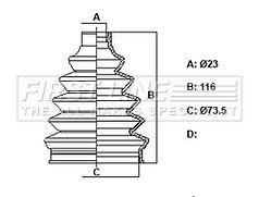 First Line - CV JOINT BOOT KIT - FCB6426 - Fits: Kia Sportage