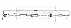Borg & Beck - BRAKE HOSE - BBH8839 - Fits: Audi Q7,Q8 4MB 2015-,VW Touareg CR7 2017-