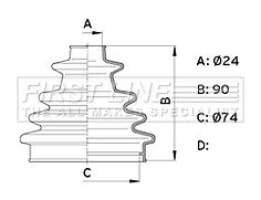 First Line - CV JOINT BOOT KIT - FCB1004 - Fits: Stretch CV Boot Kit