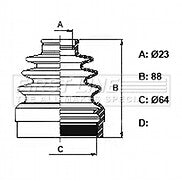 First Line - CV JOINT BOOT KIT - FCB6326 - Fits: Renault Twingo III