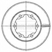 Borg & Beck - BRAKE DISC SINGLE - BBD6189S - Fits: Amarok, Crafter (1LB) 2.0 TDi 10/16-
