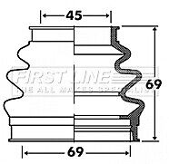 First Line - CV JOINT BOOT KIT - FCB2885 - Fits: BMW 3 srs E46