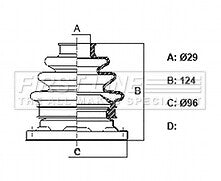 First Line - CV JOINT BOOT KIT - FCB6385 - Fits: BMW M3 E36