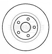 Borg & Beck - BRAKE DISC SINGLE - BBD5711S - Fits: Jaguar XK8 4.0i V8 97-03