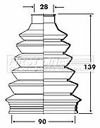 First Line - CV JOINT BOOT KIT - FCB6085 - Fits: Land Rover Discovery 2