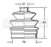 First Line - CV JOINT BOOT KIT - FCB2010 - Fits: Rover Group - Outer