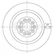 Borg & Beck - BRAKE DISC SINGLE - BBD6105S - Fits: Jaguar S Type 02-10/07