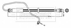 Borg & Beck - BRAKE HOSE - BBH8716 - Fits: A4,A5 AVANT,ALLROAD,SPORTBACK 2016>