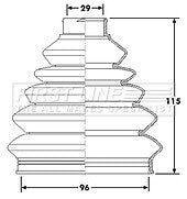 First Line - CV JOINT BOOT KIT - FCB6180 - Fits: VAG A3, A4