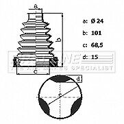 First Line - CV JOINT BOOT KIT - FCB6423 - Fits: Ford Focus 2014-