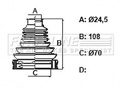 First Line - CV JOINT BOOT KIT - FCB6396 - Fits: Ford, C-Max,Focus