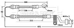 Borg & Beck - BRAKE HOSE - BBH7467 - Fits: Kia Cerato 04-