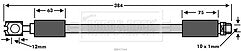 Borg & Beck - BRAKE HOSE - BBH7544 - Fits: VAG Allroad,100 Avant