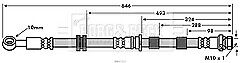 Borg & Beck - BRAKE HOSE - BBH7557 - Fits: PSA C-Cross,4007,Mit Outlander