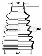 First Line - CV JOINT BOOT KIT - FCB2830 - Fits: Audi, Skoda, VW - Inner