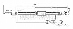 Borg & Beck - BRAKE HOSE - BBH8857 - Fits: Caddy IV 2015-