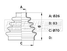 First Line - CV JOINT BOOT KIT - FCB1005 - Fits: Stretch CV Boot Kit