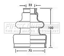First Line - CV JOINT BOOT KIT - FCB2495 - Fits: Citroen, Peugeot - Inner