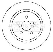 Borg & Beck - BRAKE DISC PAIR - BBD5346 - Fits: Lexus 1.8i CT200h 10-