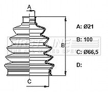 First Line - CV JOINT BOOT KIT - FCB6161 - Fits: Chevrolet Spark