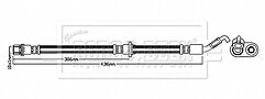 Borg & Beck - BRAKE HOSE - BBH8882 - Fits: Yaris P1,Yaris Verso P2 1999-2006