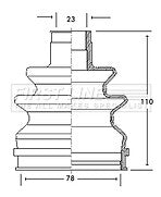 First Line - CV JOINT BOOT KIT - FCB2111 - Fits: Opel, Vauxhall - Outer