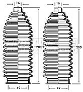 First Line - STEERING GAITER KIT - FSG3242 - Fits: Mercedes Sprinter, VW LT