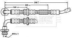 Borg & Beck - BRAKE HOSE - BBH7211 - Fits: Suzuki Jimny 98-