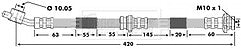Borg & Beck - BRAKE HOSE - BBH6879 - Fits: Nissan Primera 96-02