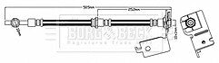 Borg & Beck - BRAKE HOSE - BBH7059 - Fits: Hyundai Santa Fe 02-