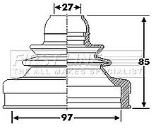 First Line - CV JOINT BOOT KIT - FCB6286 - Fits: BMW Z3
