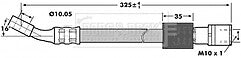 Borg & Beck - BRAKE HOSE - BBH7129 - Fits: Vauxhall Mervia 03-