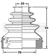 First Line - CV JOINT BOOT KIT - FCB6237 - Fits: Citroen Jumpy III