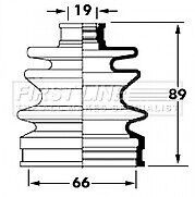First Line - CV JOINT BOOT KIT - FCB6043 - Fits: Subaru Justy, Suzuki