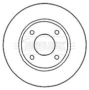 Borg & Beck - BRAKE DISC PAIR - BBD5184 - Fits: Nissan Tiida, Cube 09/07-