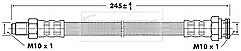 Borg & Beck - BRAKE HOSE - BBH6950 - Fits: Fiat 500,Lancia Musa,Ren Espac