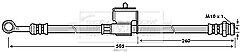Borg & Beck - BRAKE HOSE - BBH7760 - Fits: Hyundai Accent,Kia Rio 06-