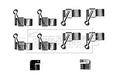 Borg & Beck - FITTING KIT - PADS - BBK1554 - Fits: Toyota Hi-Ace 95-