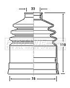 First Line - CV JOINT BOOT KIT - FCB2093 - Fits: Saab - Outer