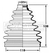 First Line - CV JOINT BOOT KIT - FCB6057 - Fits: Toyota Land Cruiser Amazon