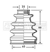 First Line - CV JOINT BOOT KIT - FCB2785 - Fits: Toyota - Inner
