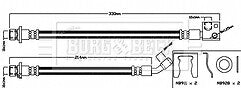 Borg & Beck - BRAKE HOSE - BBH8035 - Fits: Honda Civic 06-12