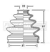 First Line - CV JOINT BOOT KIT - FCB2341 - Fits: Rover 416 auto - Outer