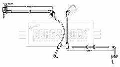 Borg & Beck - BRAKE HOSE - BBH8742 - Fits: DISCOVERY V L462 2016>