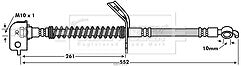 Borg & Beck - BRAKE HOSE - BBH7612 - Fits: Kia Ceed,Pro Ceed 10/06-