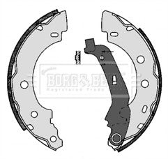 Borg & Beck - REAR BRAKE SHOES - BBS6287 - Fits: Renault Kangoo 1998-