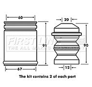 First Line - STRUT PROTECTION KIT - FPK7025 - Fits: BMW 5 E39 ST